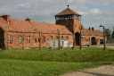 Birkenau\'s iconic red brick building