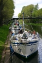 Moored in Gizycko canal  (2)