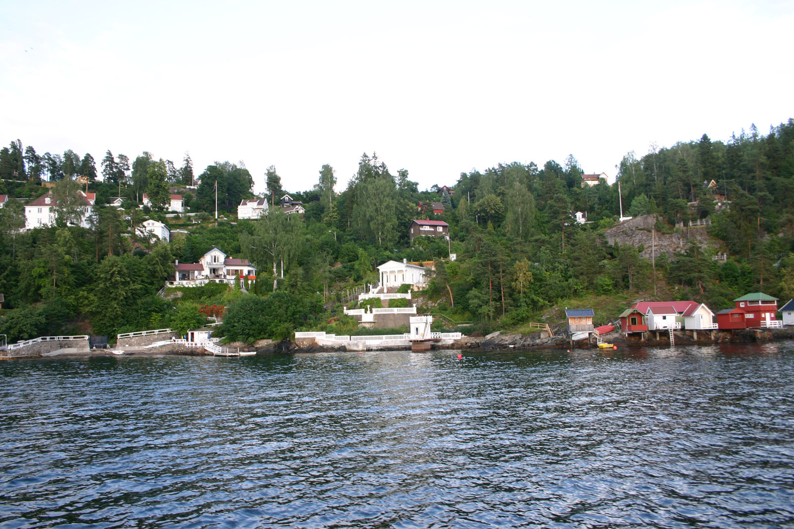 Greek house overlooking Norwegian fjord..