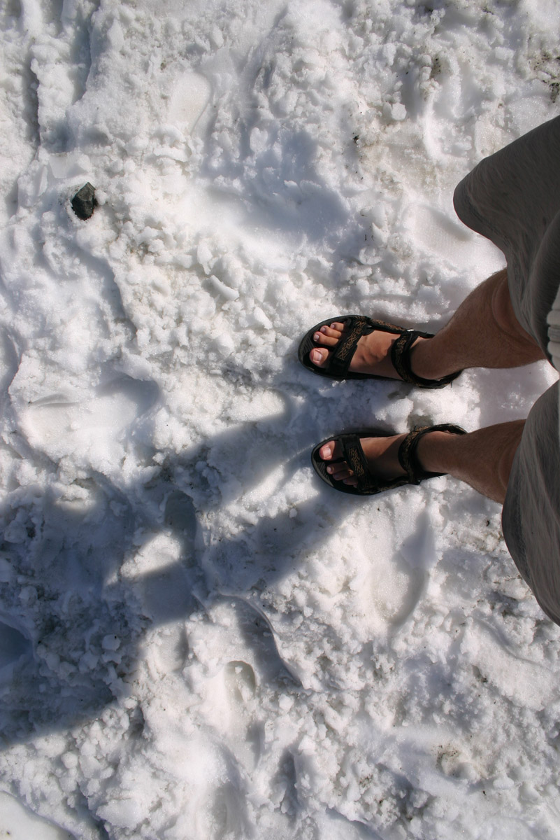 With Teva\'s on the snow