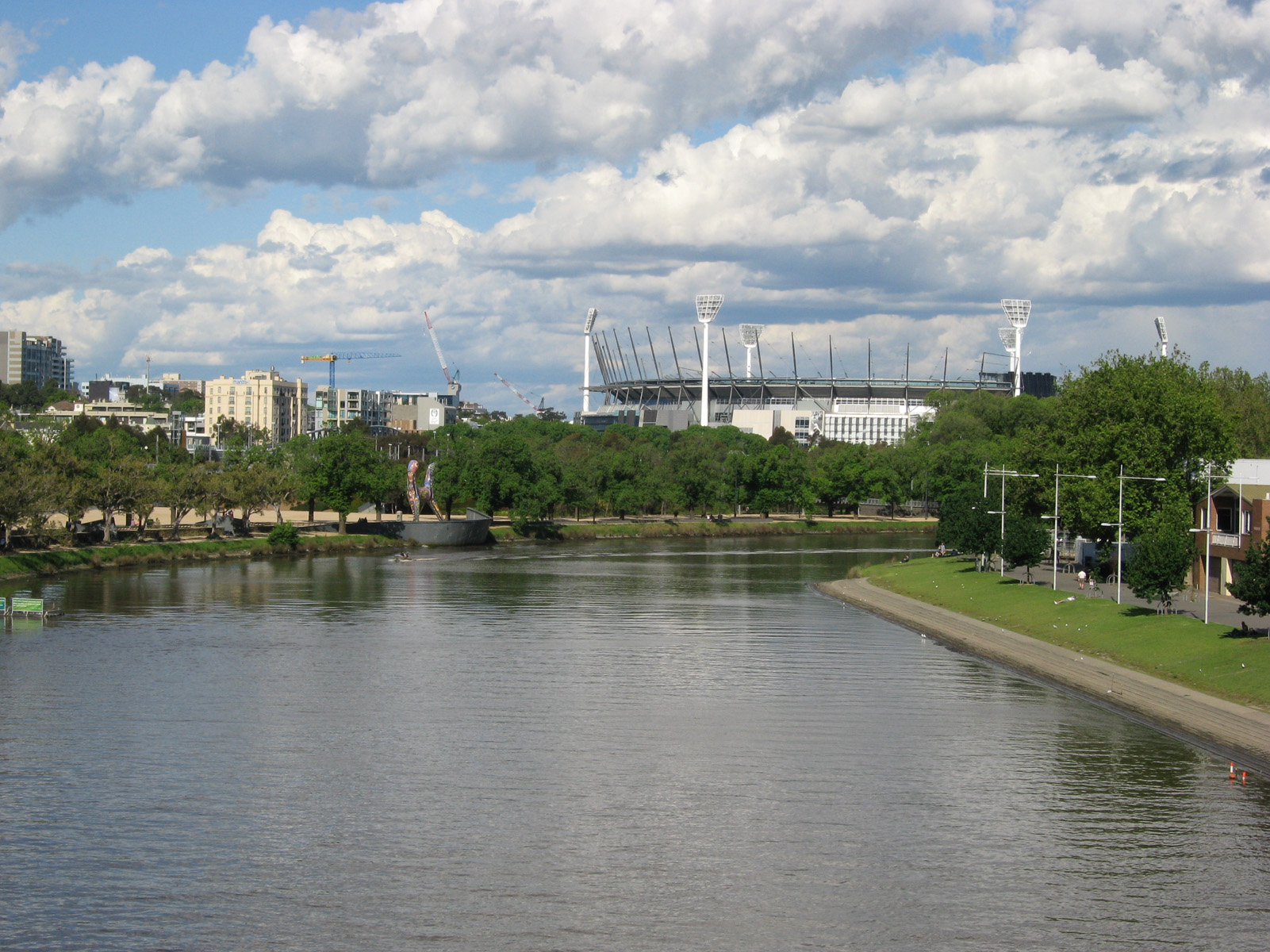 Australian Open tennis courts by the Yarra River