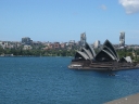 First landmark when walking into Sydney over Sydney Harbour Bridge