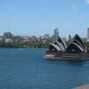 First landmark when walking into Sydney over Sydney Harbour Bridge