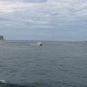 The estuary, guarded by the North and South Heads